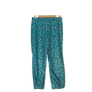 Gilligan & O’malley Cotton blend Teal Ocean Fish Print pajama Pants fisherman